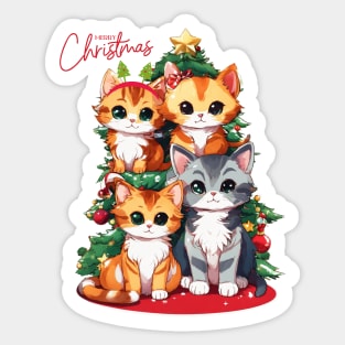 Christmas Cat Sticker